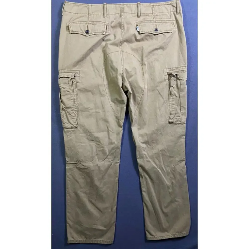 Vtg Levis Ace Cargo Pants Mens 38x32 (40x30) Loose Straight Khaki Grunge Skater